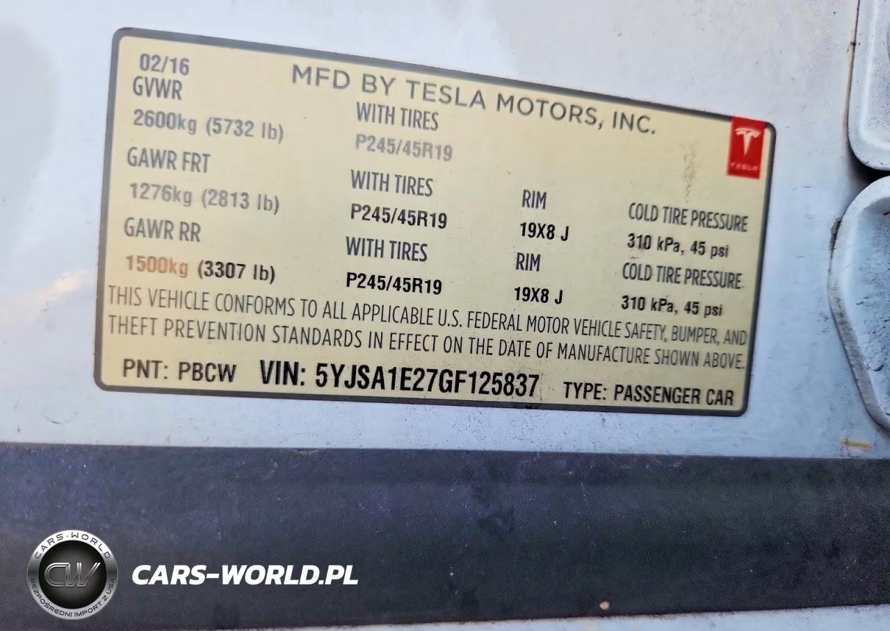 2016 Tesla Model S VIN:5YJSA1E27GF125837 - 12