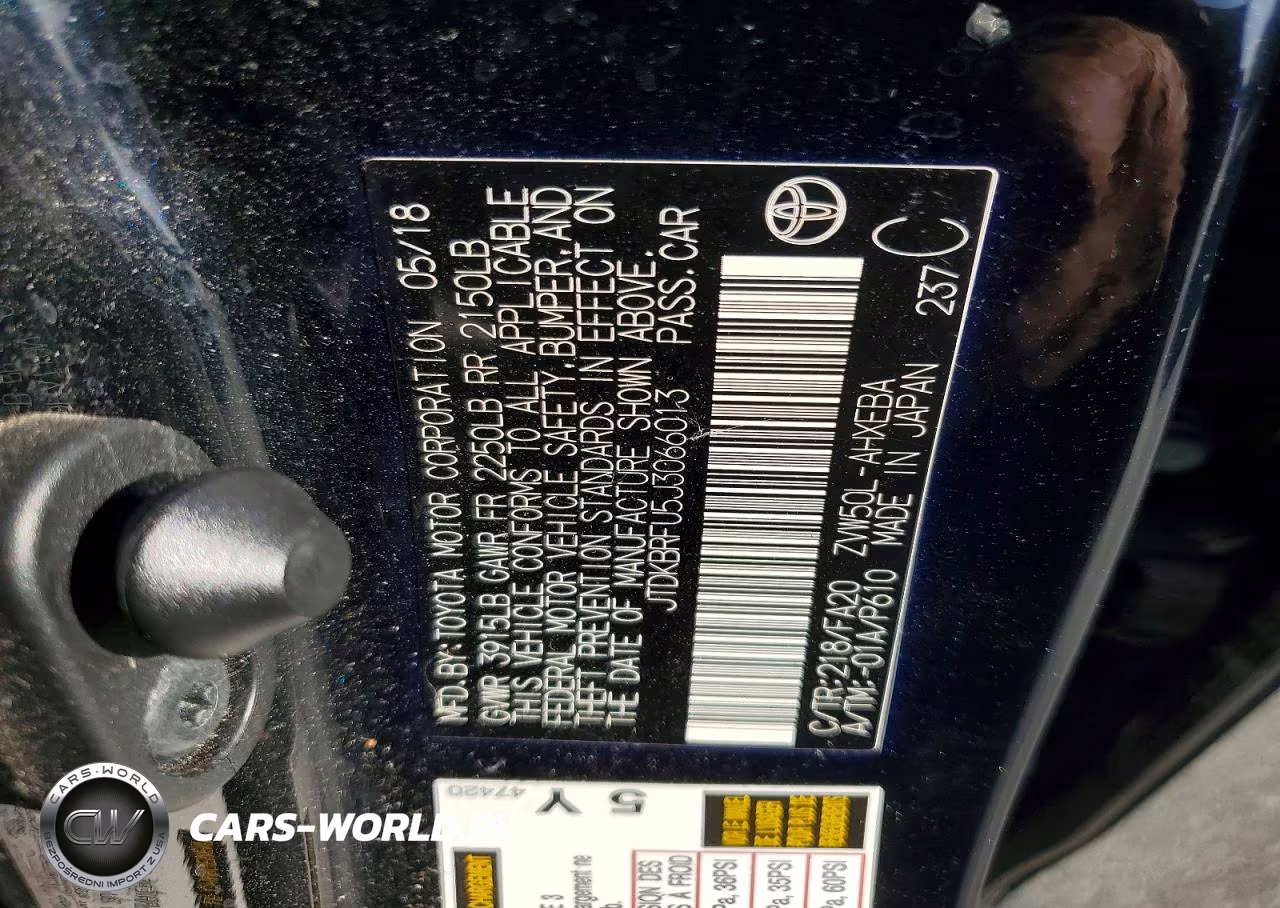 2018 Toyota Prius Two VIN:JTDKBRFU5J3066013 - 12