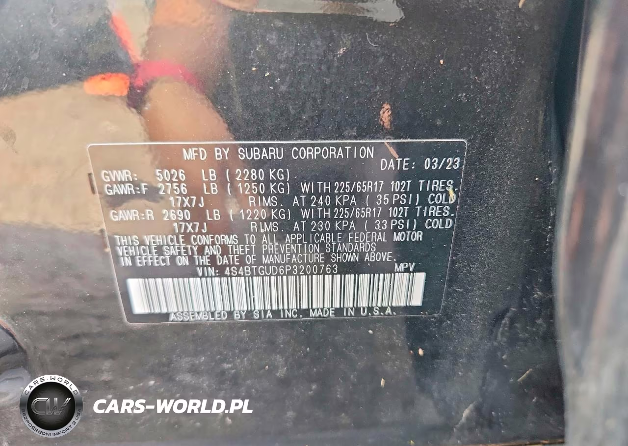 2023 Subaru Outback Wilderness VIN:4S4BTGUD6P3200763 - 12