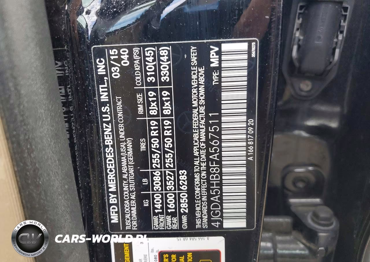 2015 Mercedes-Benz Ml 350 4Matic VIN:4JGDA5HB8FA567511 - 12