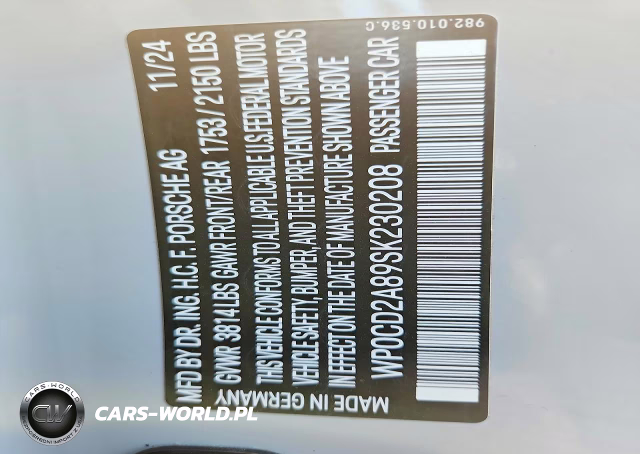2025 Porsche Boxster Gts VIN:WP0CD2A89SK230208 - 12