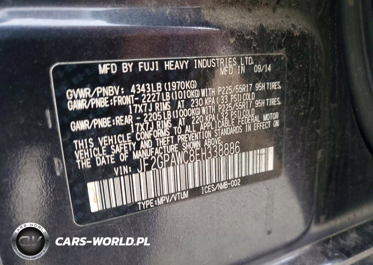 2014 Subaru Xv Crosstrek 2.0 Premium VIN:JF2GPAWC8EH338886 - 14