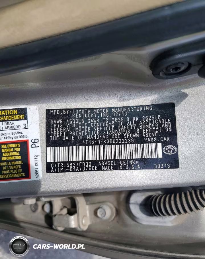 2013 Toyota Camry Le VIN:4T1BF1FK3DU222239 - 12