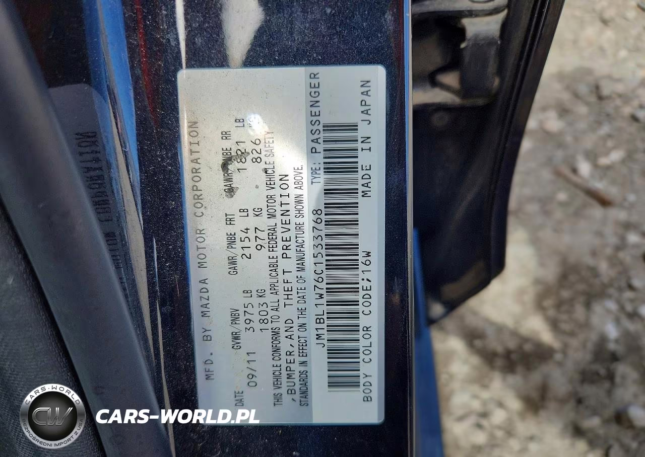 2012 Mazda 3 I VIN:JM1BL1W76C1533768 - 12