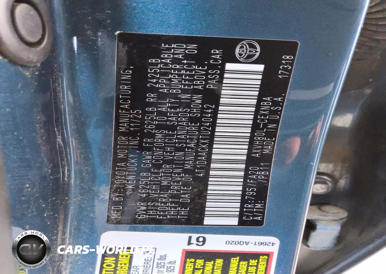 2026 Toyota Camry Le VIN:4T1DAACKXTU240442 - 12