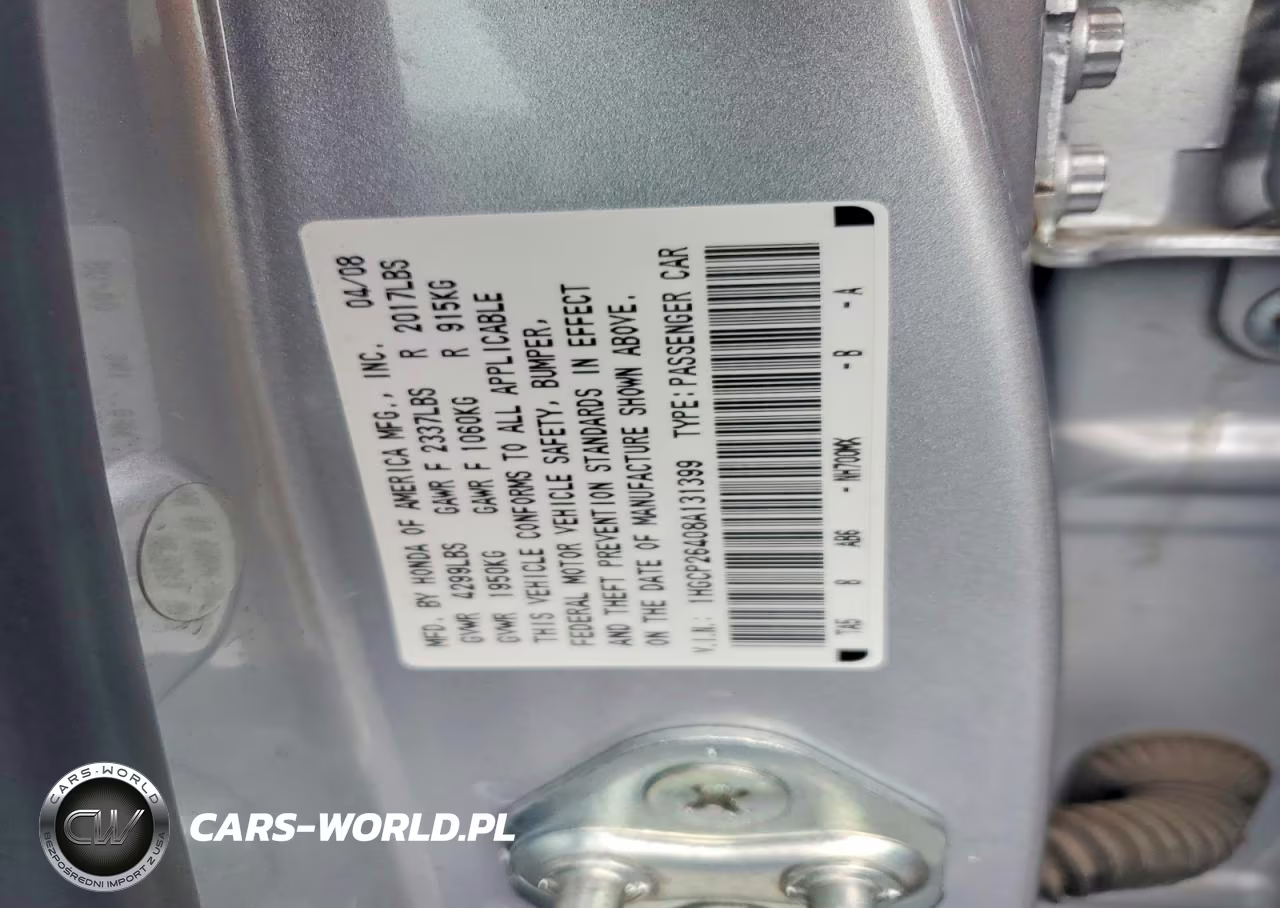 2008 Honda Accord Lxp VIN:1HGCP26408A131399 - 12