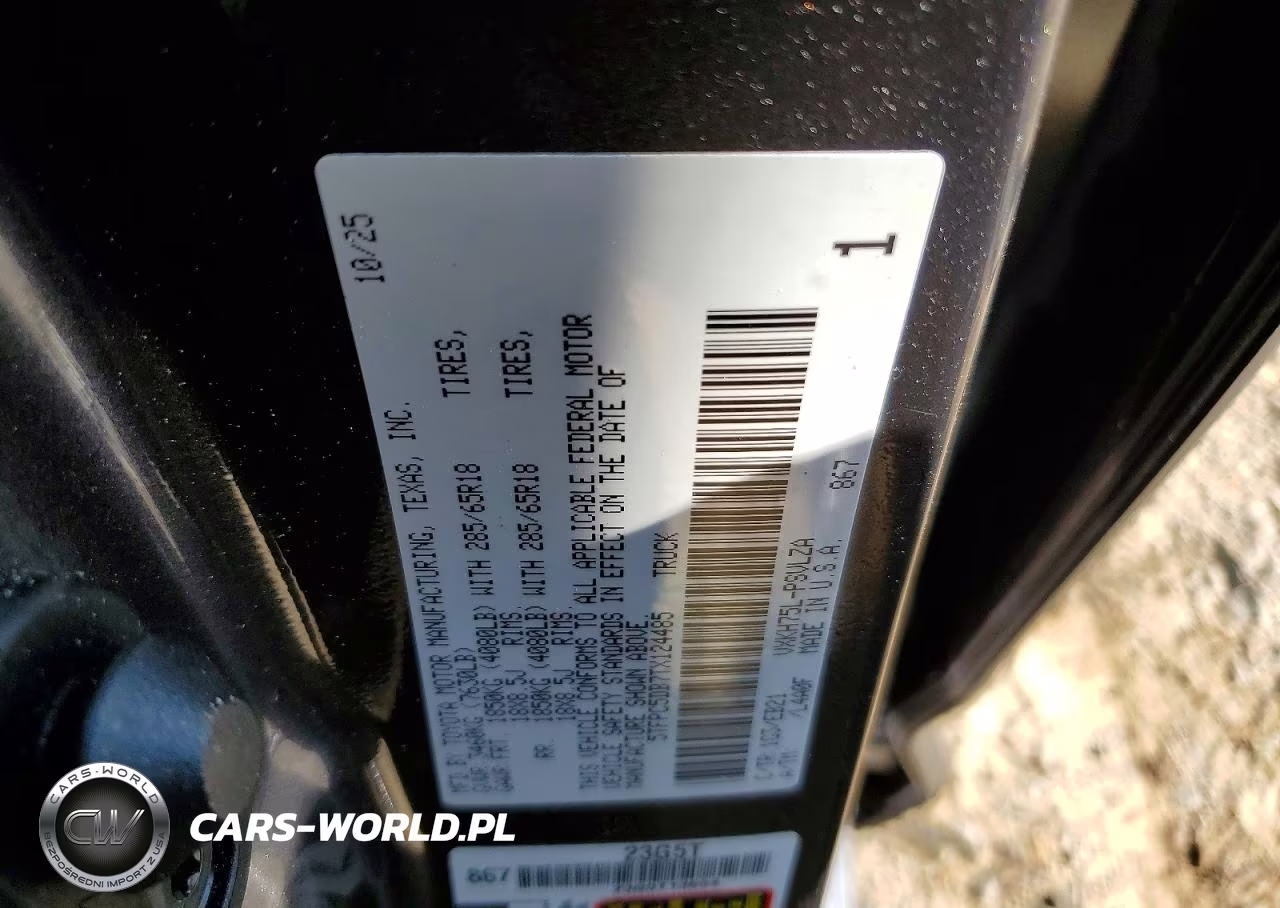 2026 Toyota Tundra Trd Pro Hv VIN:5TFPC5DB7TX124485 - 12