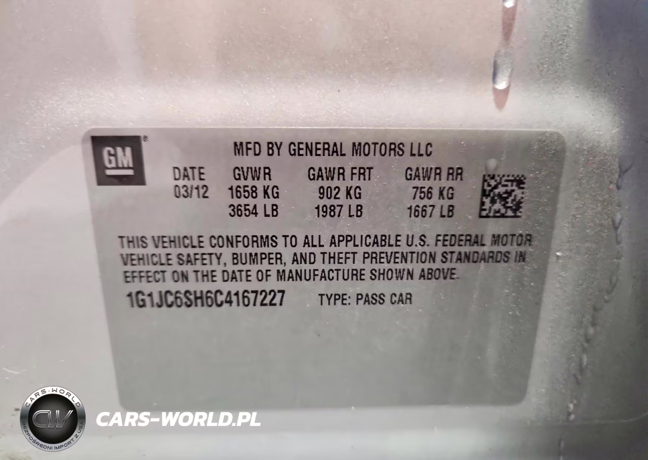 2012 Chevrolet Sonic Lt VIN:1G1JC6SH6C4167227 - 12