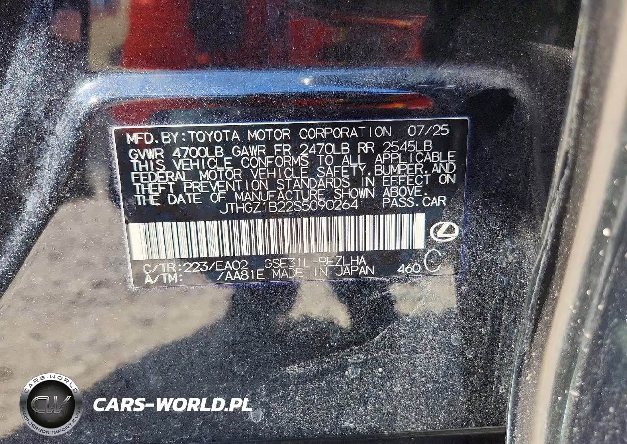 2025 Lexus Is 350 F Sport VIN:JTHGZ1B22S5090264 - 12
