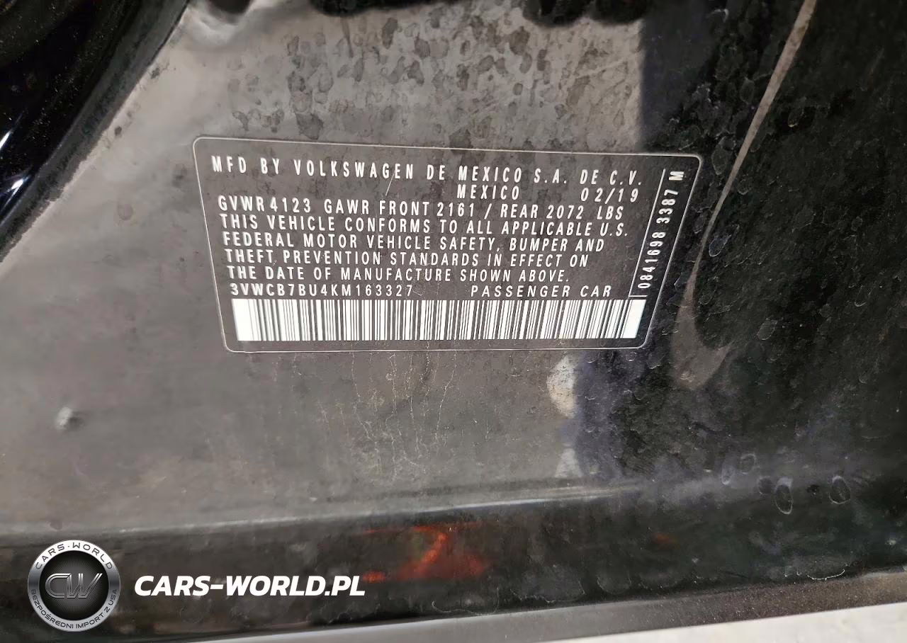2019 Volkswagen Jetta S VIN:3VWCB7BU4KM163327 - 12