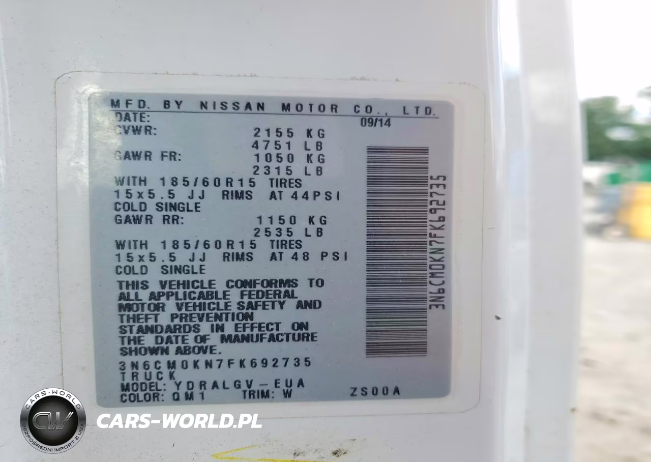 2015 Nissan Nv200 Sv VIN:3N6CM0KN7FK692735 - 13