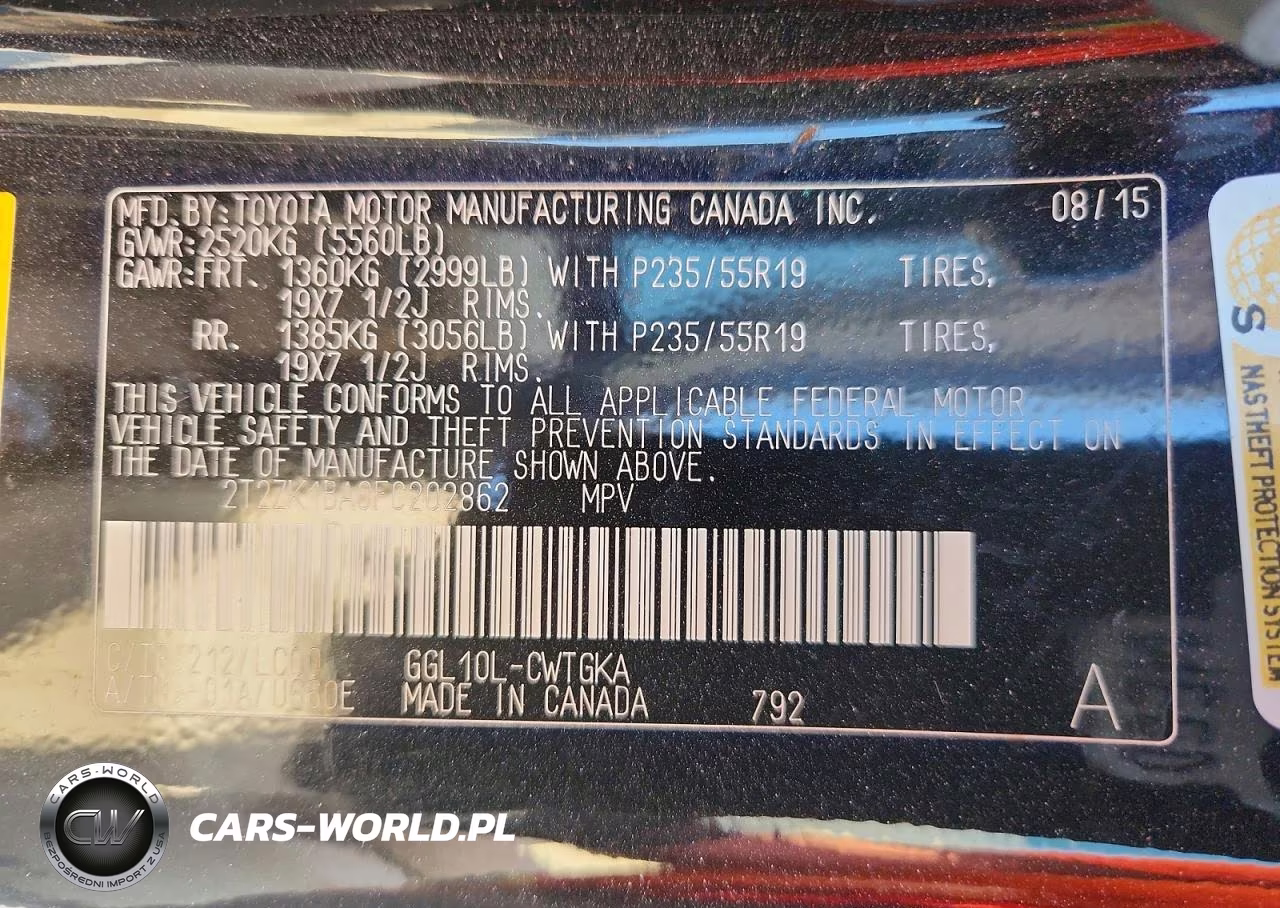 2015 Lexus Rx 350 Base VIN:2T2ZK1BA0FC202862 - 14