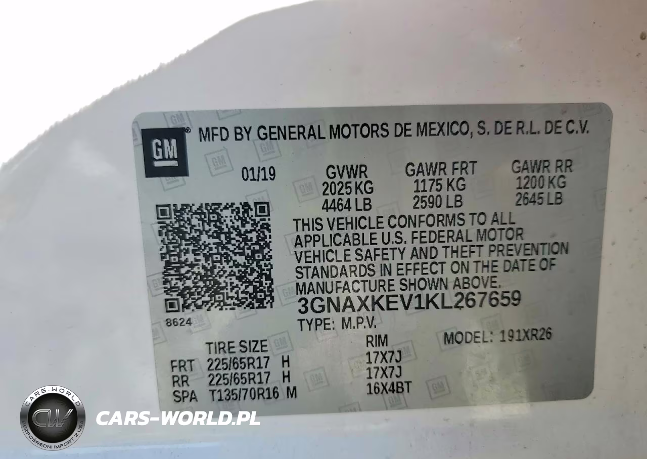 2019 Chevrolet Equinox Lt VIN:3GNAXKEV1KL267659 - 14