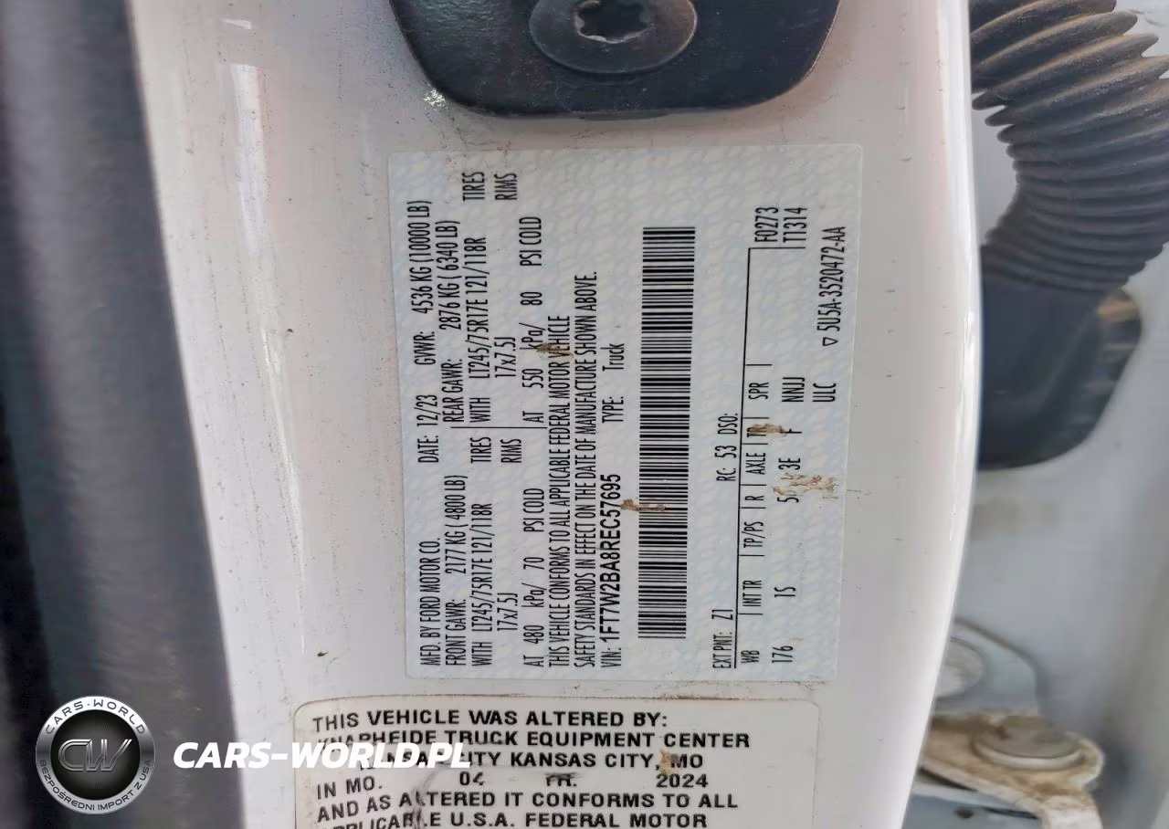 2024 Ford F250 Super Duty VIN:1FT7W2BA8REC57695 - 12