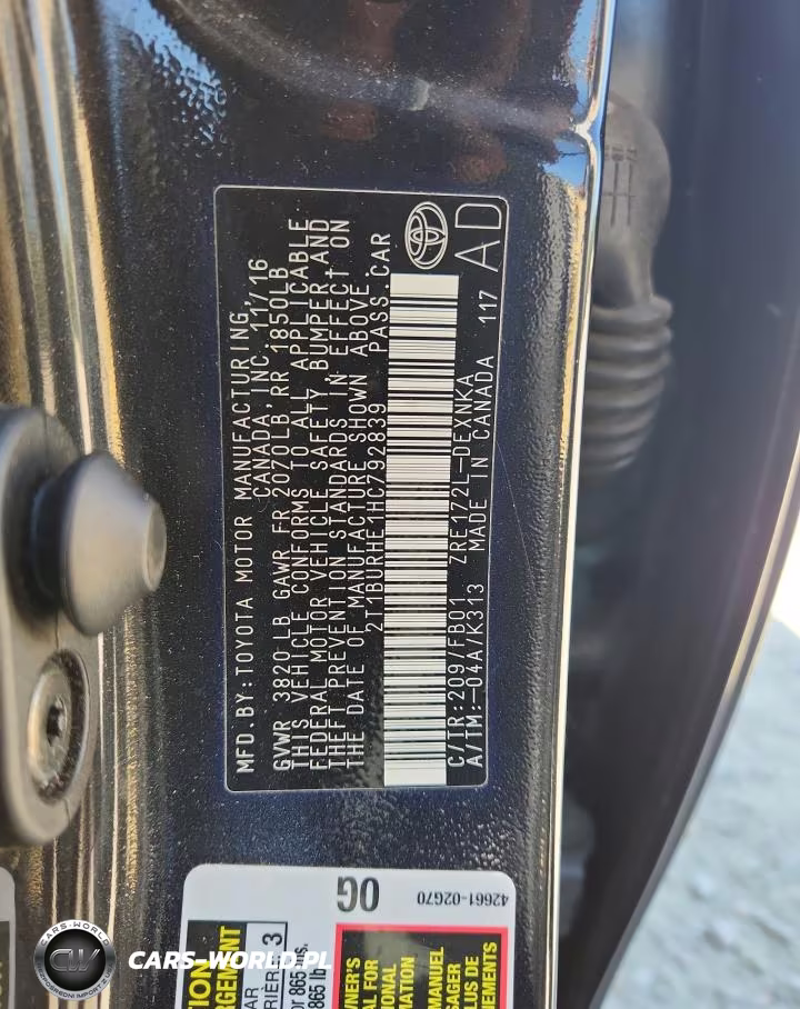 2017 Toyota Corolla Le VIN:2T1BURHE1HC792839 - 12
