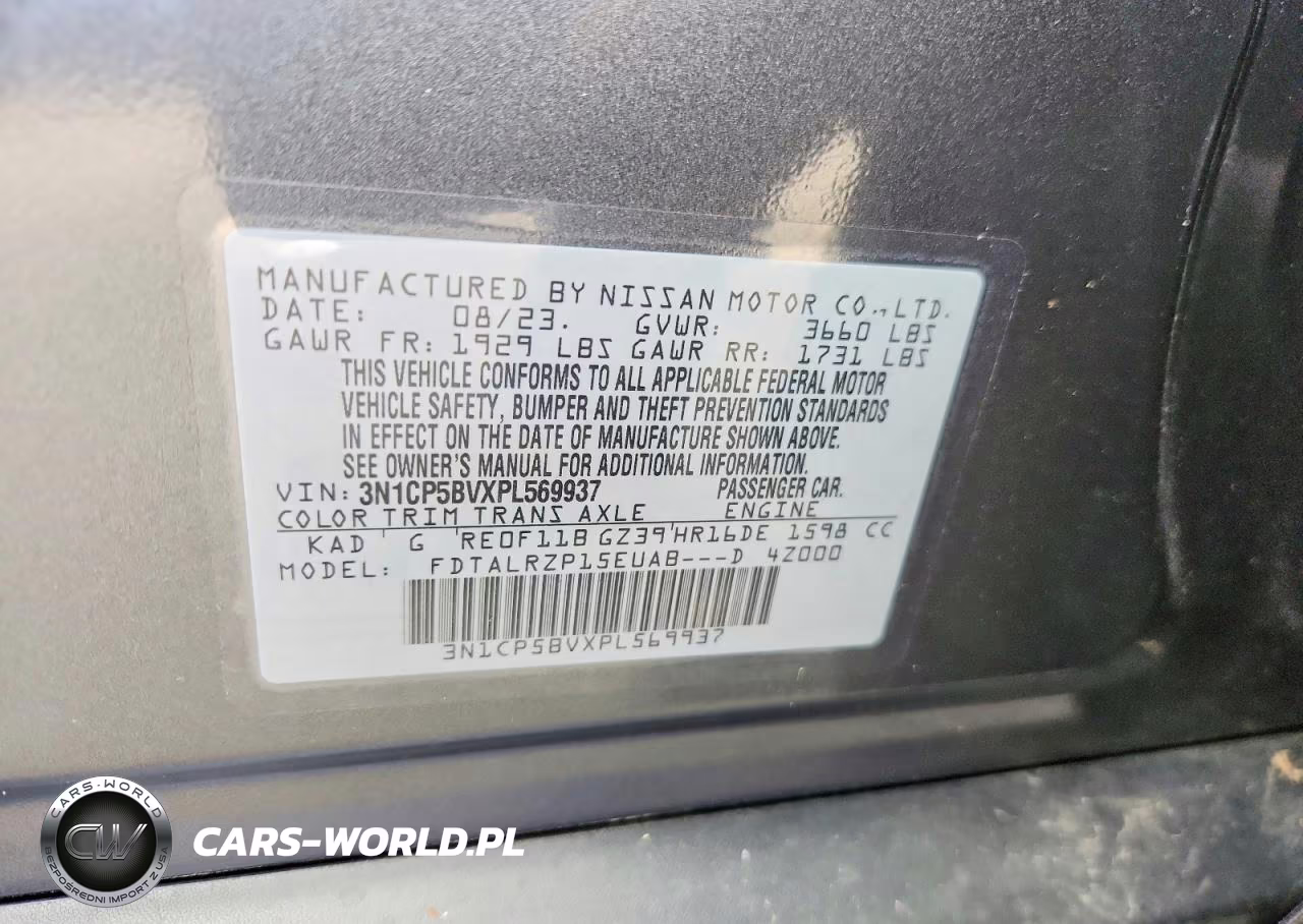 2023 Nissan Kicks S VIN:3N1CP5BVXPL569937 - 13