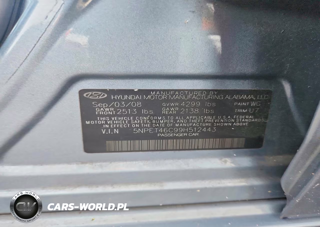 2009 Hyundai Sonata Gls VIN:5NPET46C99H512443 - 12