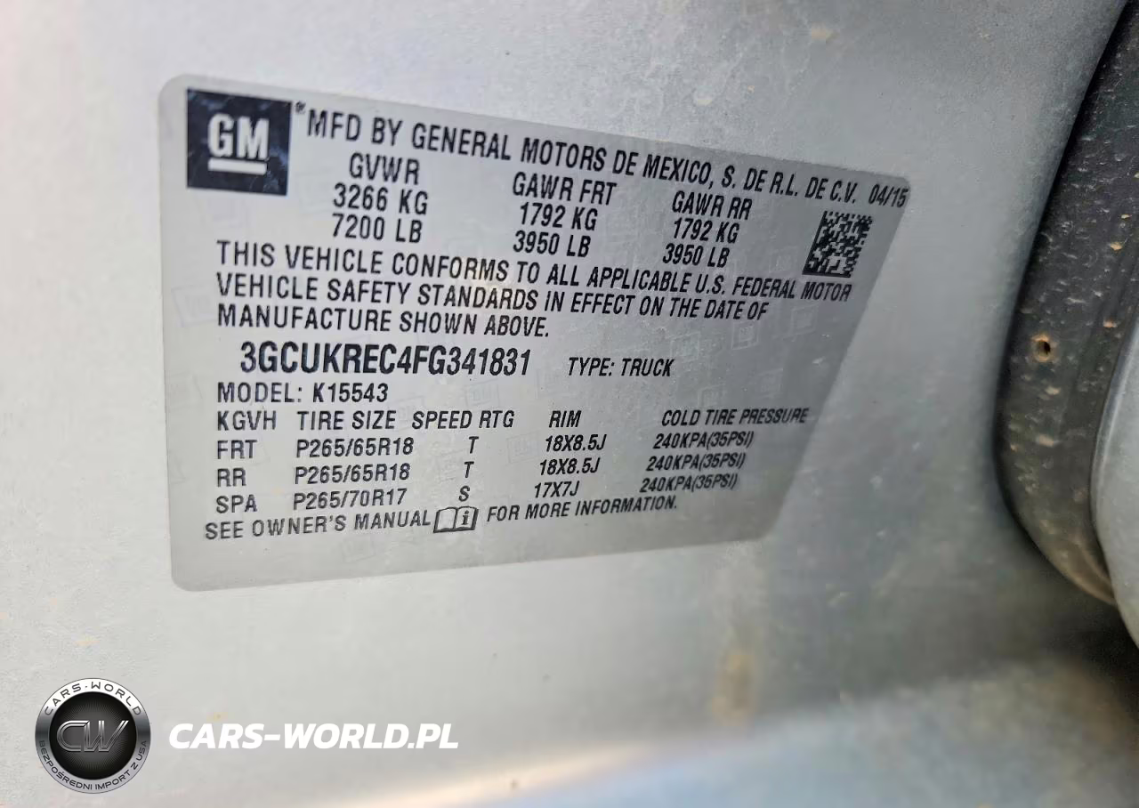 2015 Chevrolet Silverado K1500 Lt VIN:3GCUKREC4FG341831 - 12