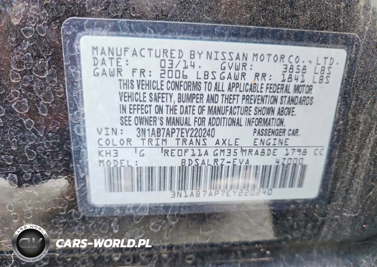 2014 Nissan Sentra Sr VIN:3N1AB7AP7EY220240 - 12