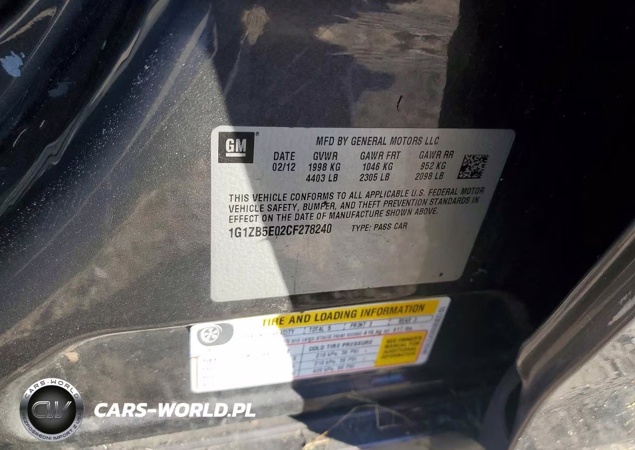 2012 Chevrolet Malibu Ls VIN:1G1ZB5E02CF278240 - 12