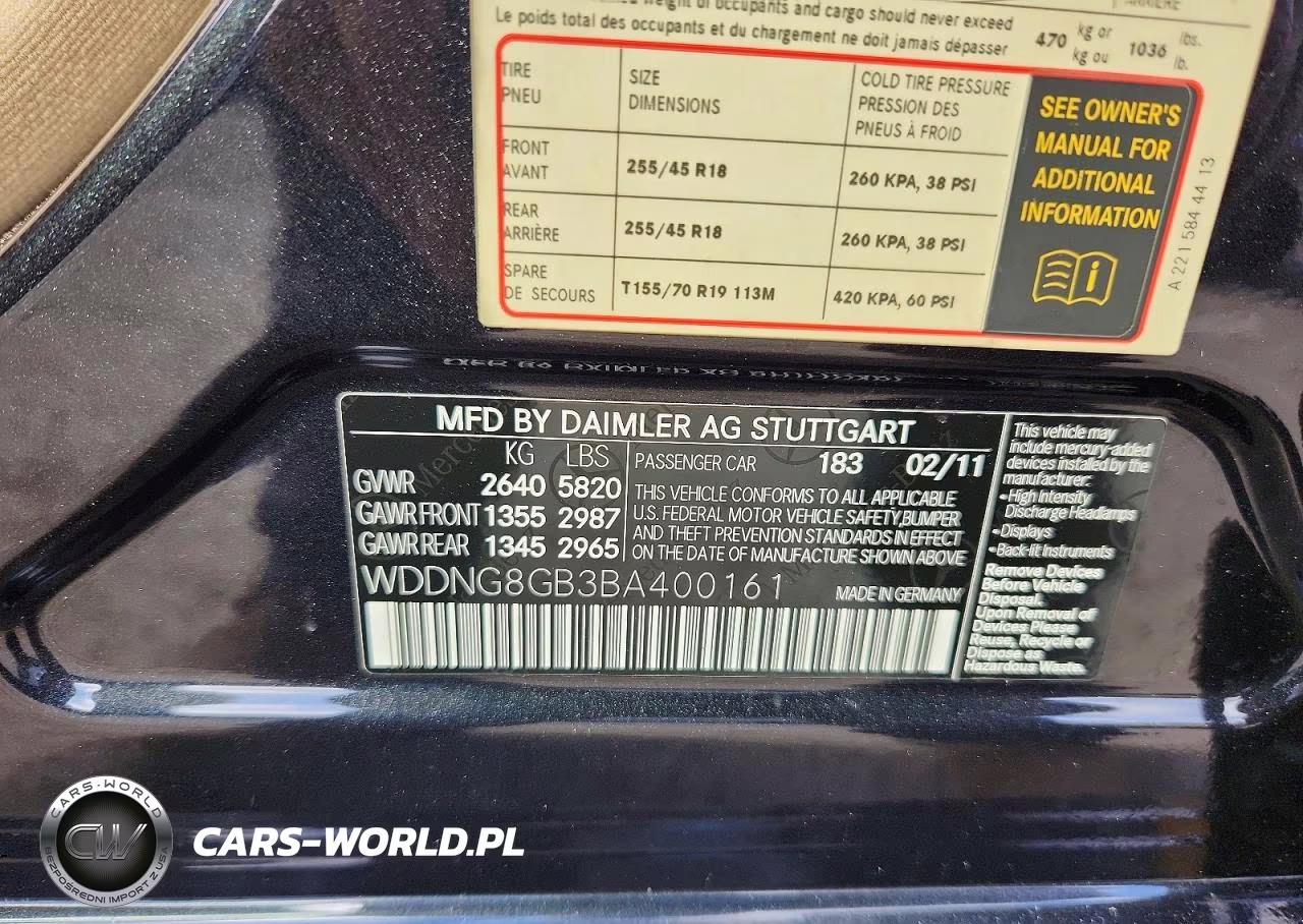 2011 Mercedes-Benz S 550 4Matic VIN:WDDNG8GB3BA400161 - 12
