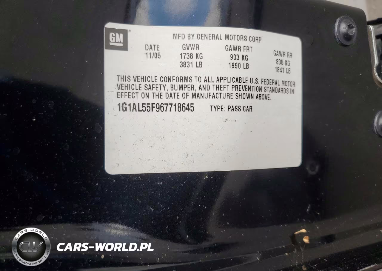 2006 Chevrolet Cobalt Lt VIN:1G1AL55F967718645 - 12