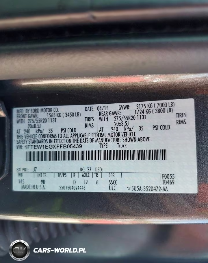 2015 Ford F150 Supercrew VIN:1FTEW1EGXFFB05439 - 12