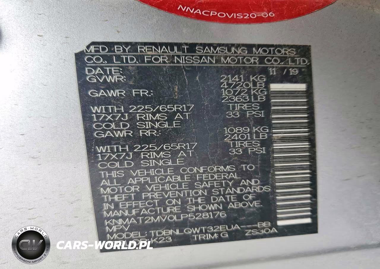 2020 Nissan Rogue Sv VIN:KNMAT2MV0LP528176 - 13