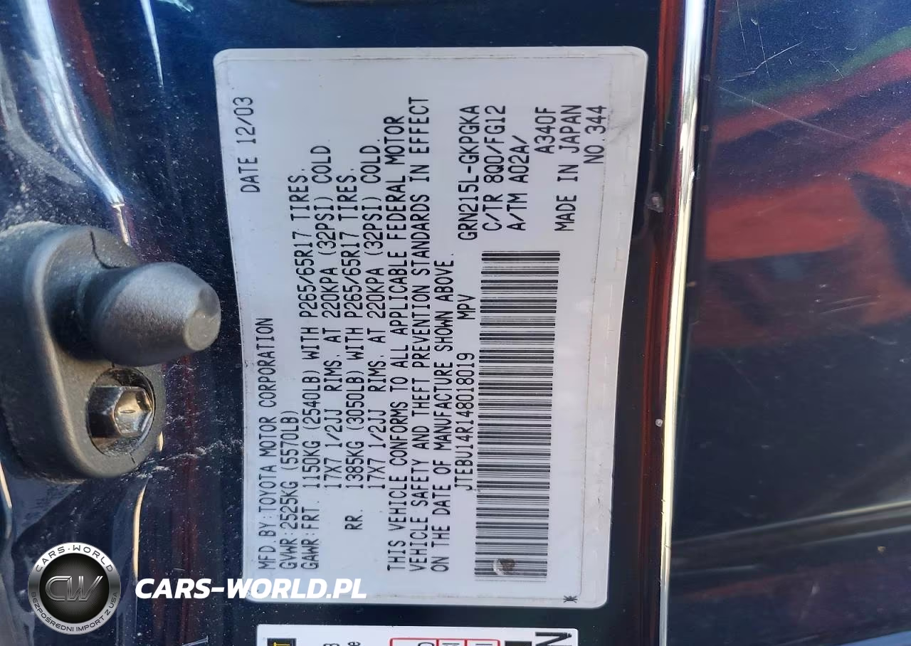 2004 Toyota 4Runner Sr5 VIN:JTEBU14R148018019 - 13