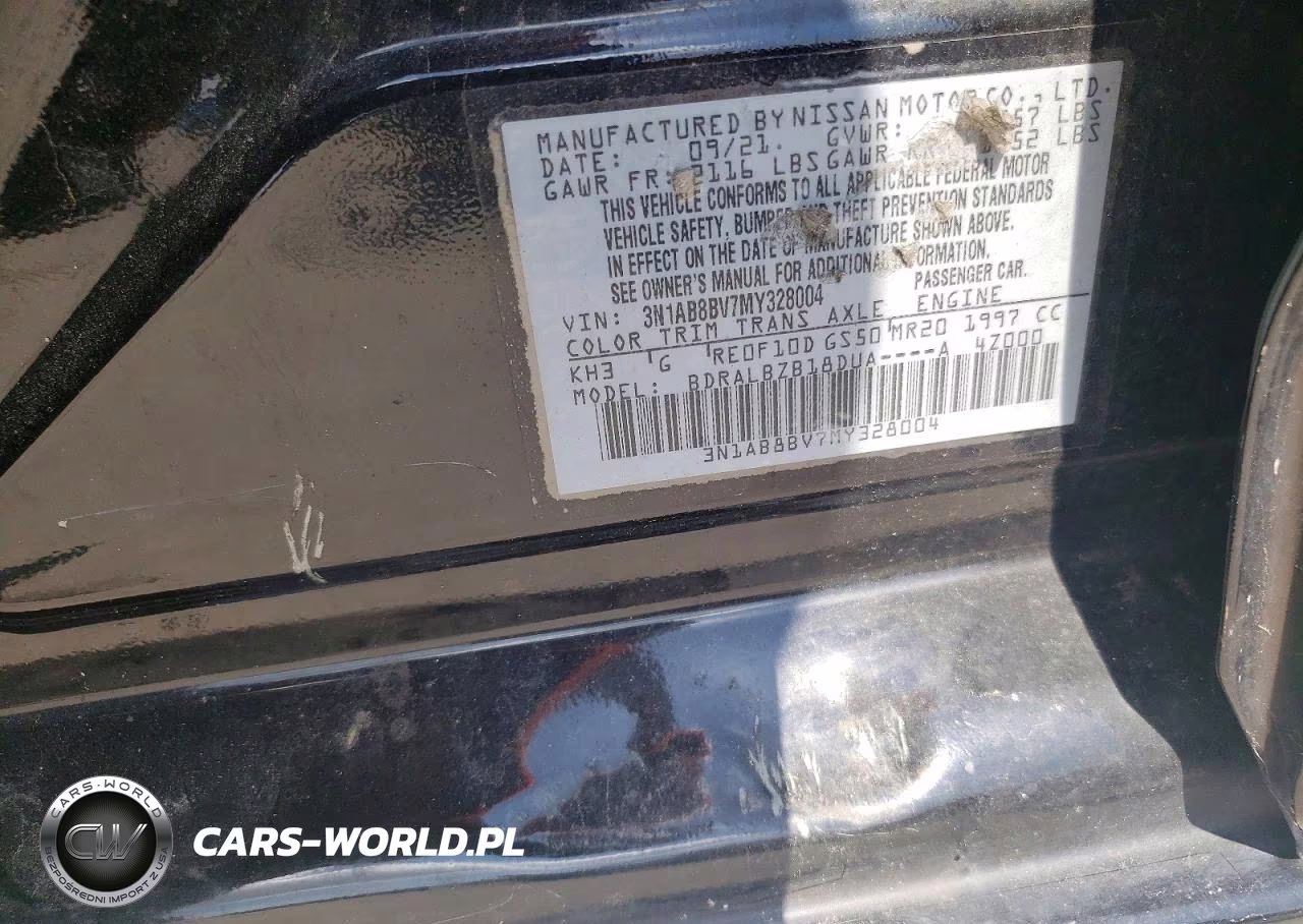 2021 Nissan Sentra S VIN:3N1AB8BV7MY328004 - 12