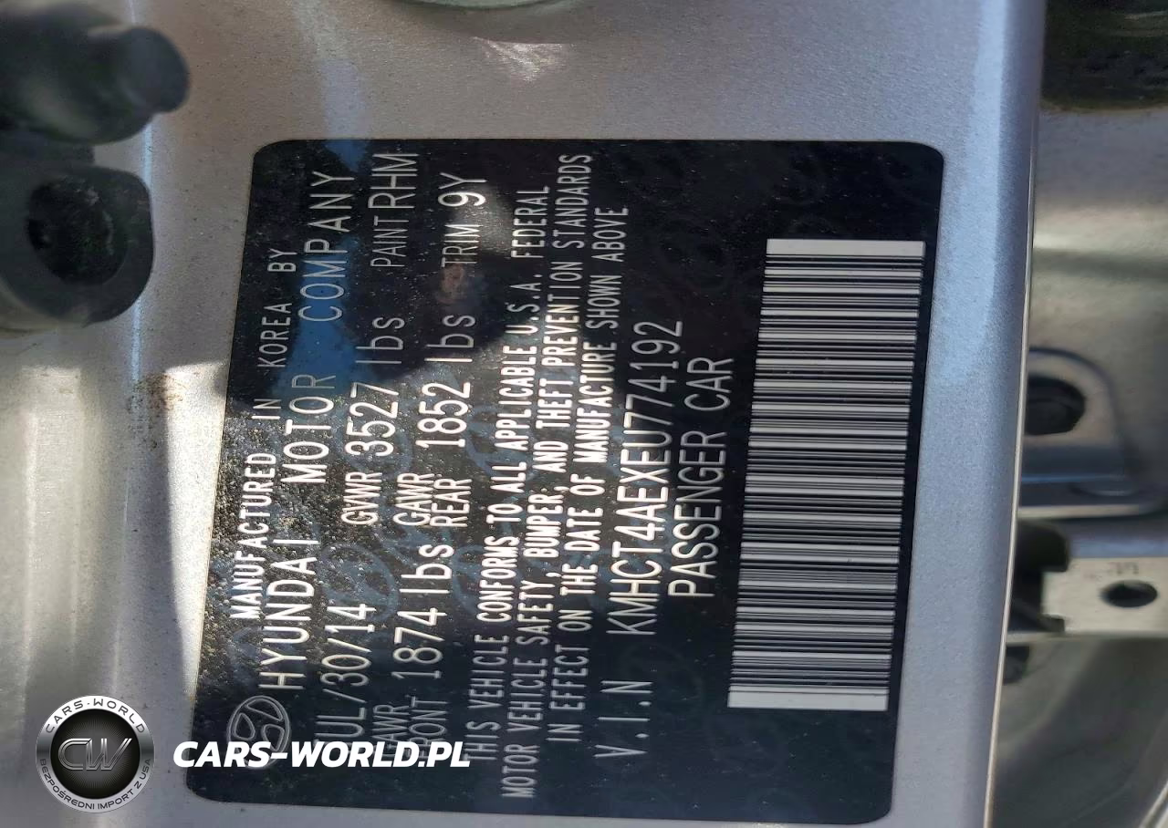 2014 Hyundai Accent Gls VIN:KMHCT4AEXEU774192 - 12