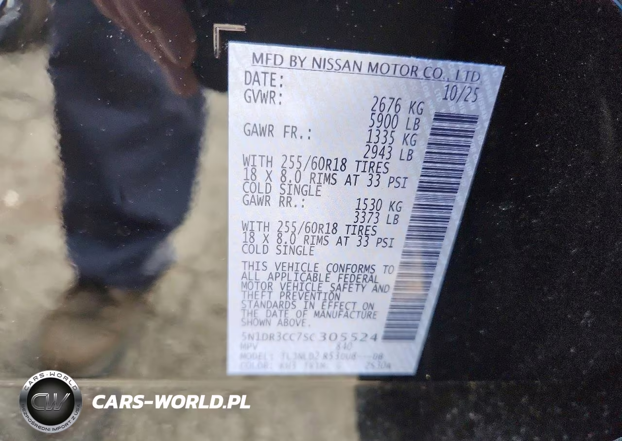2025 Nissan Pathfinder Sl VIN:5N1DR3CC7SC305524 - 13