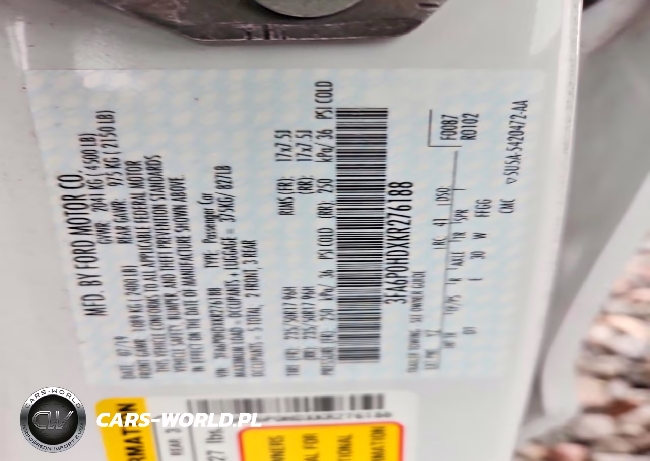 2019 Ford Fusion Se VIN:3FA6P0HDXKR276188 - 12