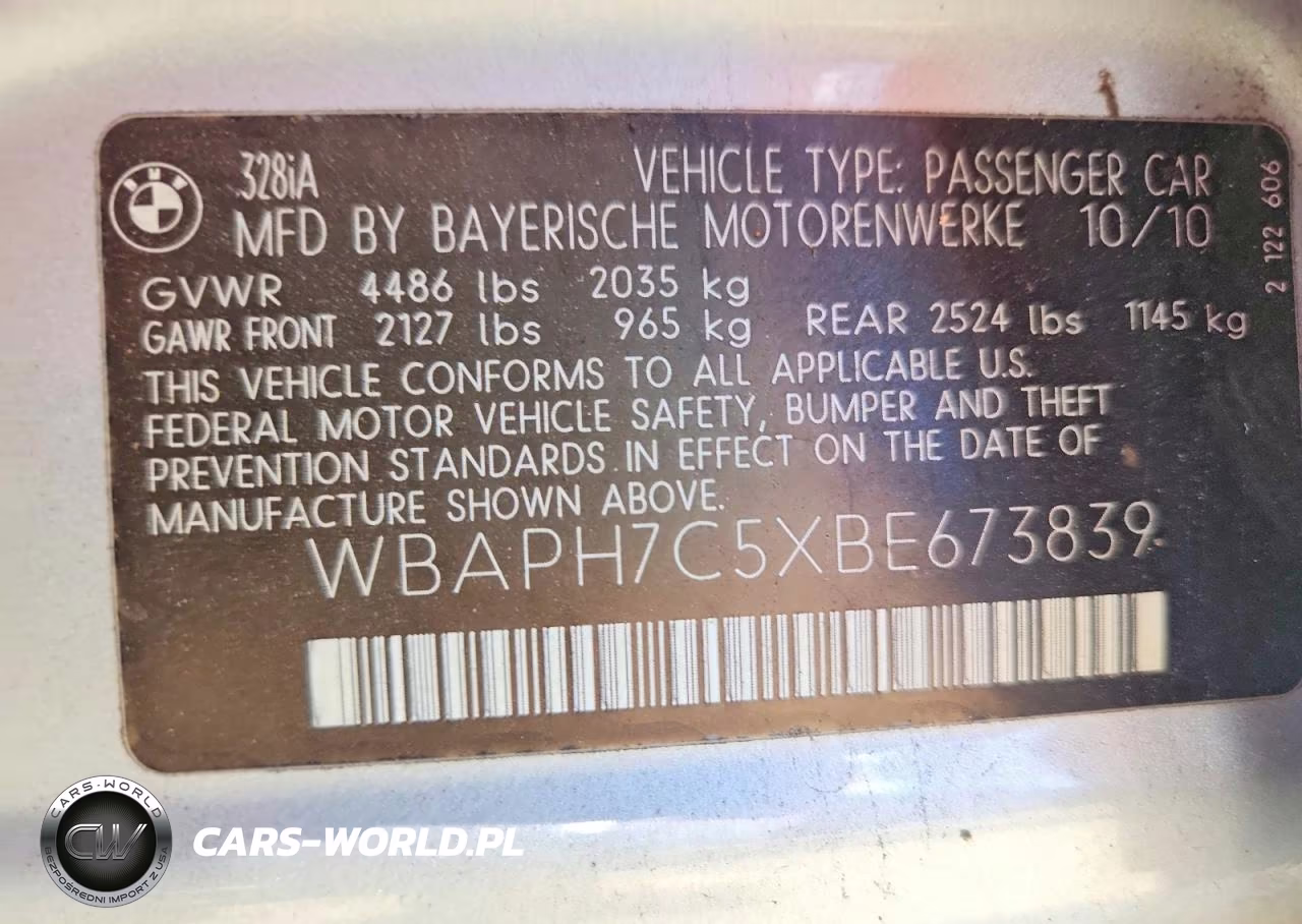 2011 BMW 328 I VIN:WBAPH7C5XBE673839 - 12