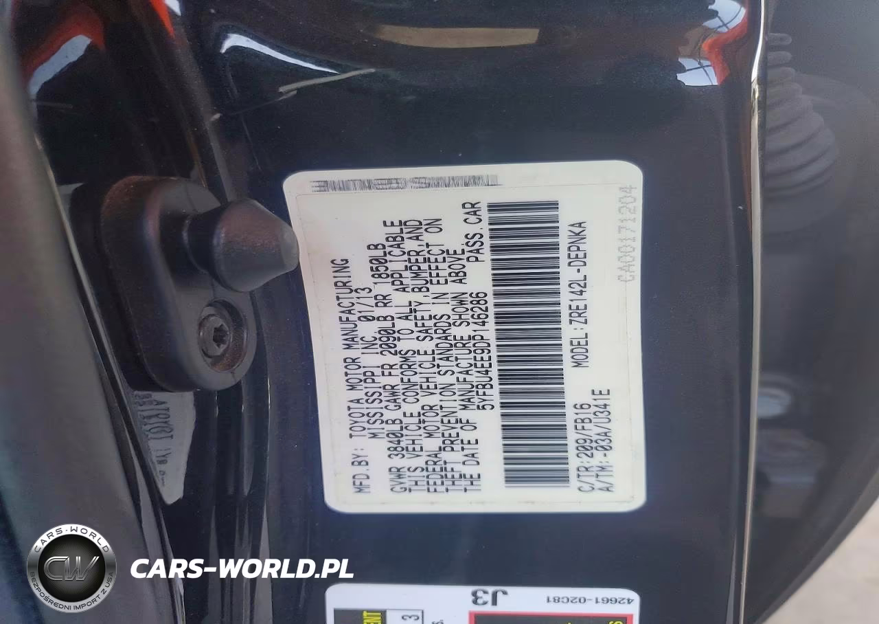 2013 Toyota Corolla Le VIN:5YFBU4EE9DP146286 - 12