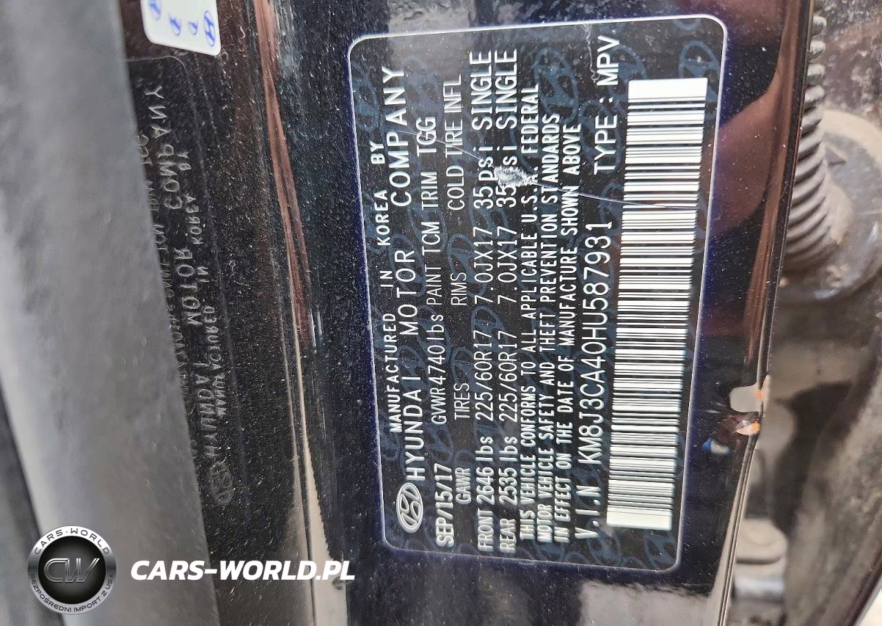 2017 Hyundai Tucson Se VIN:KM8J3CA40HU587931 - 13