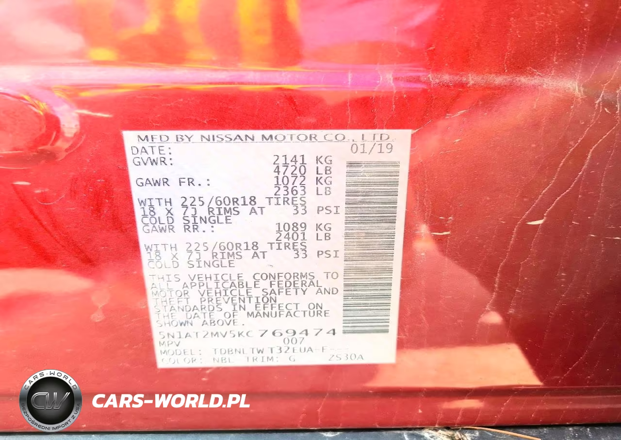 2019 Nissan Rogue Sv VIN:5N1AT2MV5KC769474 - 14