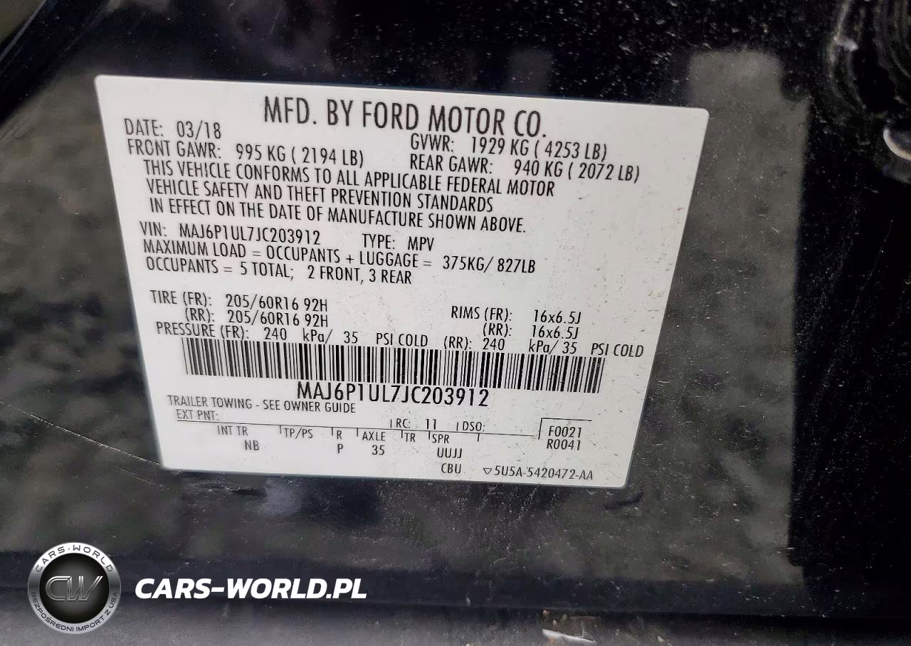 2018 Ford Ecosport Se VIN:MAJ6P1UL7JC203912 - 13