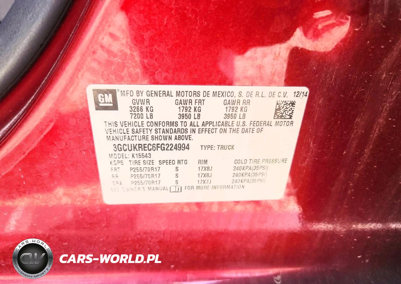 2015 Chevrolet Silverado K1500 Lt VIN:3GCUKREC6FG224994 - 12