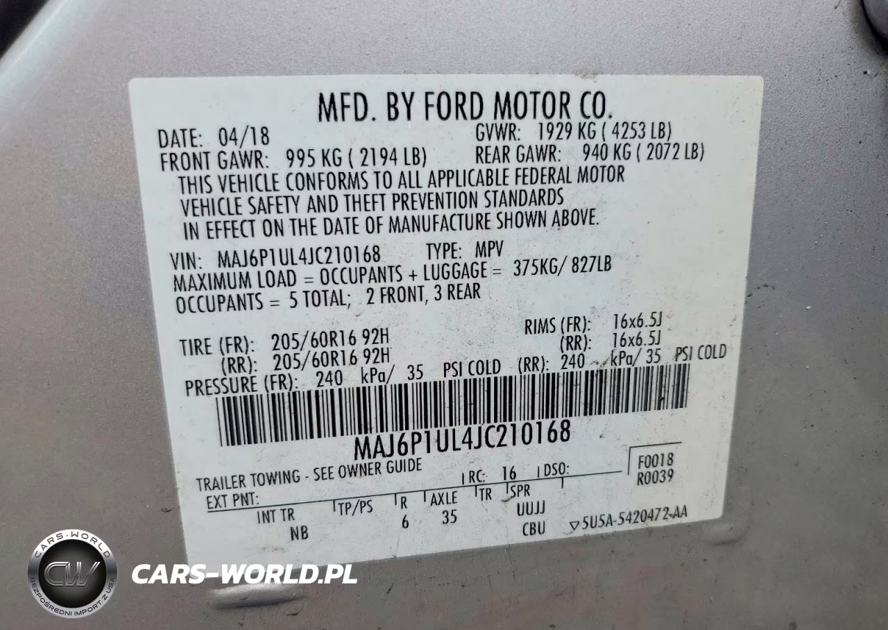 2018 Ford Ecosport Se VIN:MAJ6P1UL4JC210168 - 13