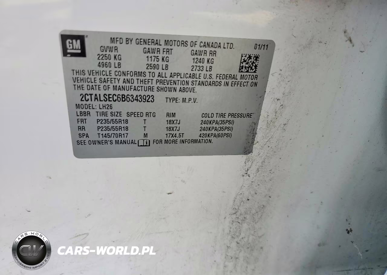 2011 GMC Terrain Sle VIN:2CTALSEC6B6343923 - 13