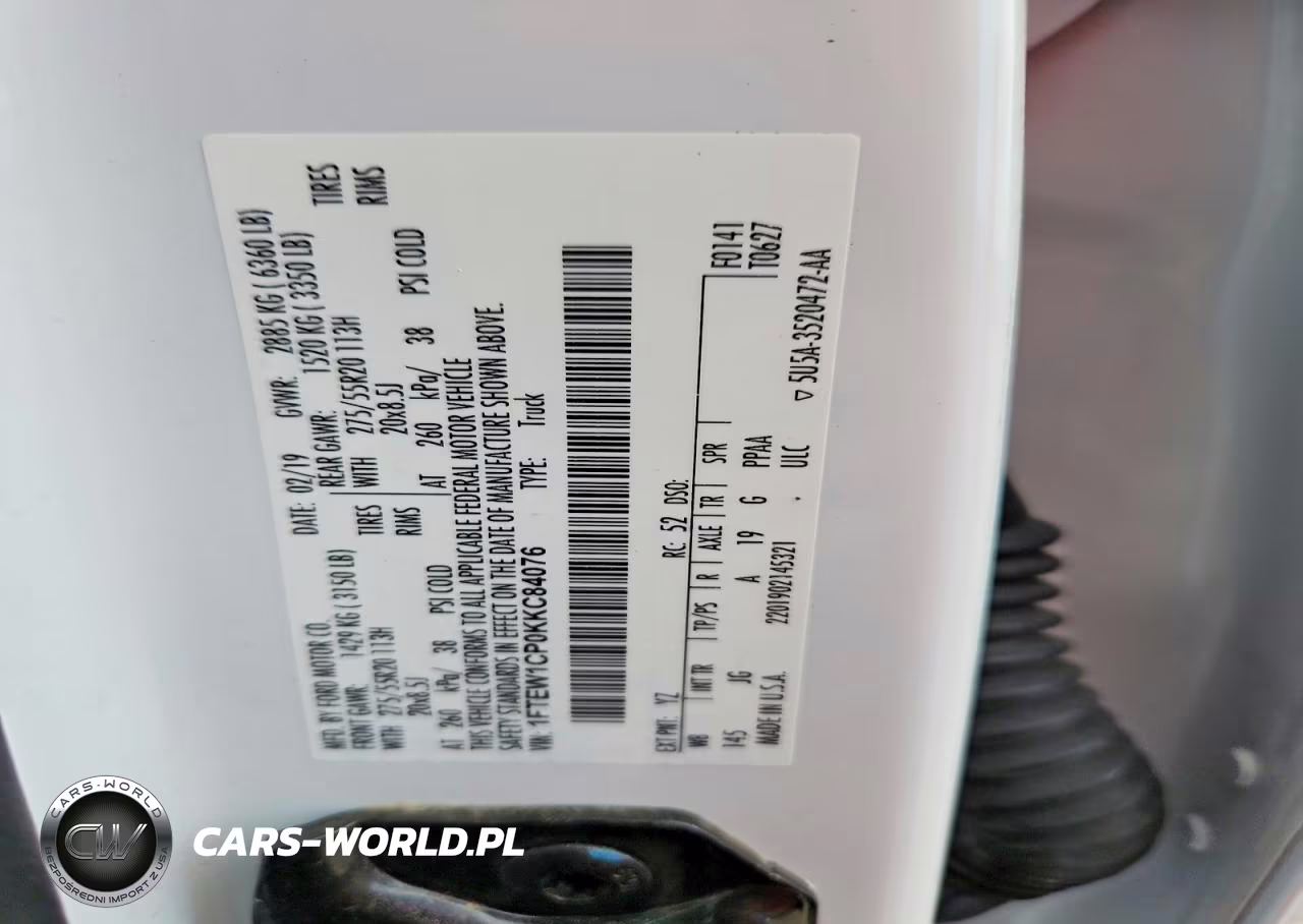 2019 Ford F150 Supercrew VIN:1FTEW1CP0KKC84076 - 12