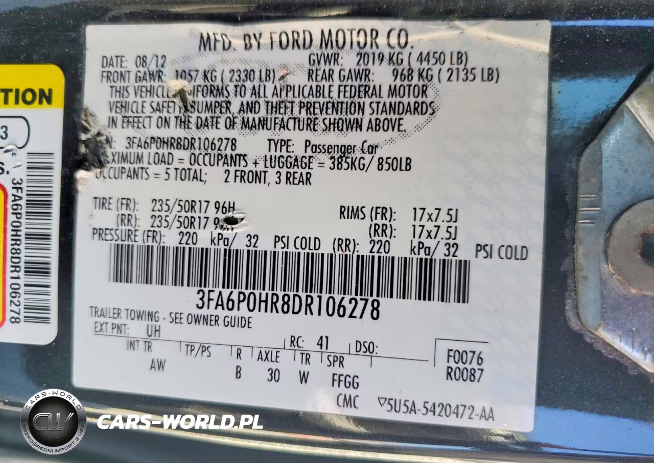 2013 Ford Fusion Se VIN:3FA6P0HR8DR106278 - 12