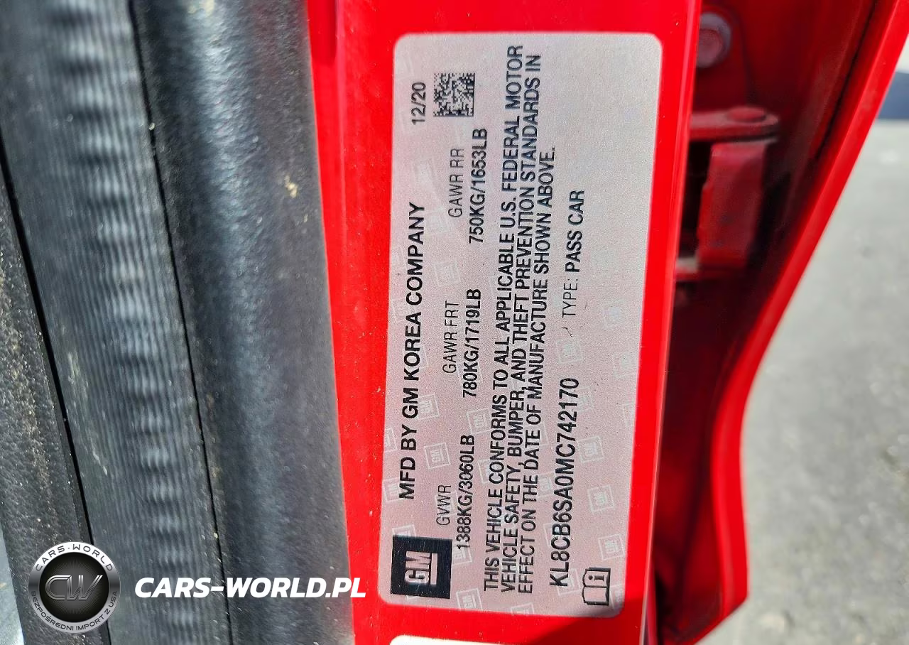 2021 Chevrolet Spark Ls VIN:KL8CB6SA0MC742170 - 12