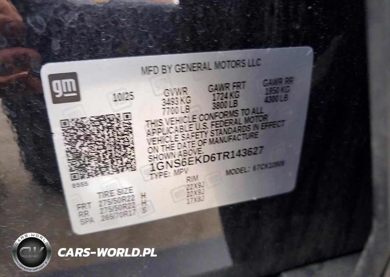 2026 Chevrolet Suburban K1500 Rst VIN:1GNS6EKD6TR143627 - 14