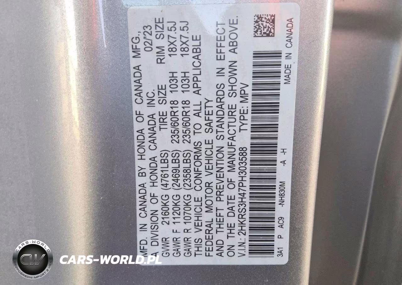 2023 Honda Cr-V Ex VIN:2HKRS3H47PH303588 - 13