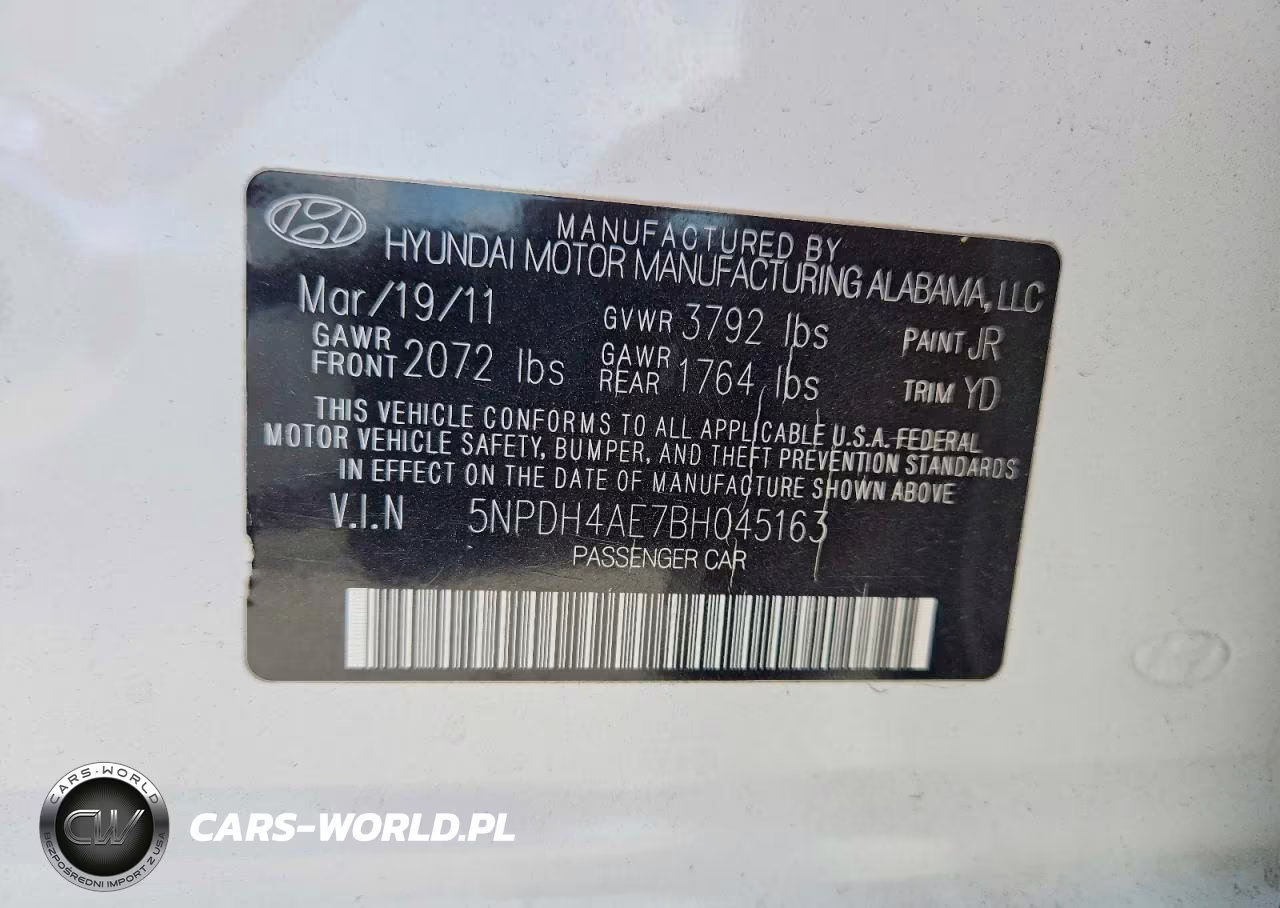 2011 Hyundai Elantra Gls VIN:5NPDH4AE7BH045163 - 13