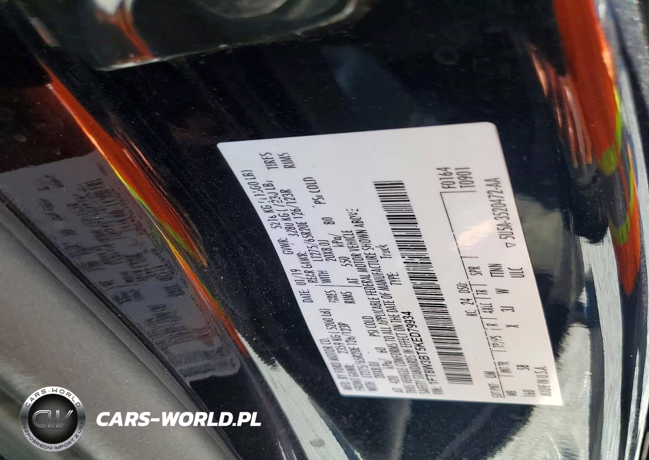 2019 Ford F350 Super Duty VIN:1FT8W3BT5KED79934 - 12