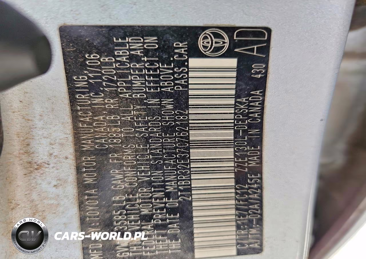 2007 Toyota Corolla S VIN:2T1BR32E37C762182 - 13