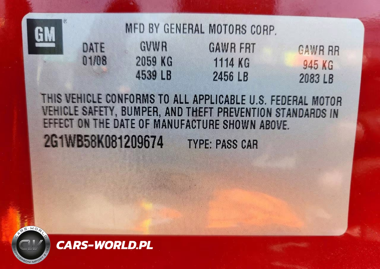 2008 Chevrolet Impala Ls VIN:2G1WB58K081209674 - 12